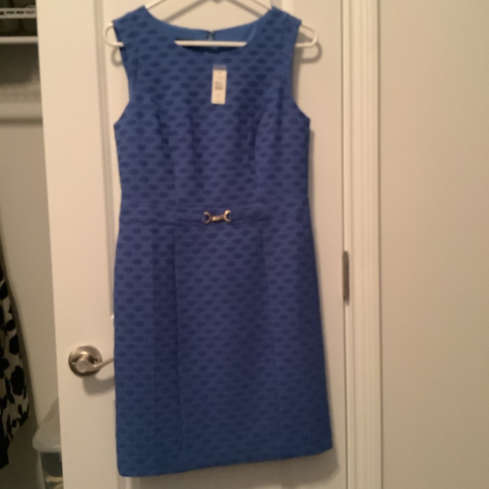 Talbots petites blue lined dress  NWT